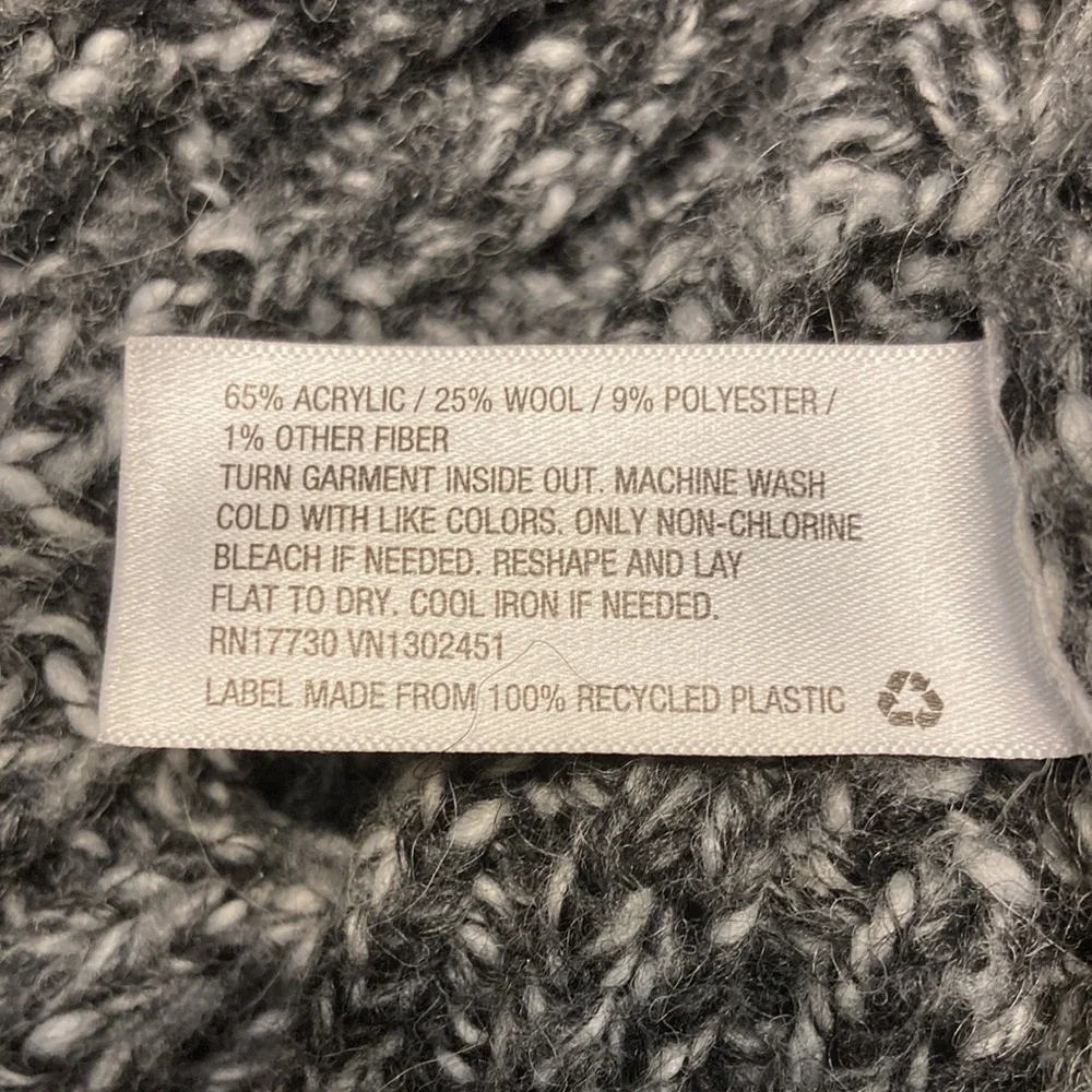 Merona Wool Blend Marbled Gray Cowl Tunic Sweater - Picture 4 of 8